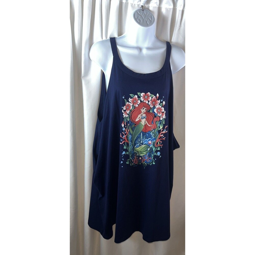 Disney Women’s Plus The Little Mermaid Ariel And Ocean Of Drams Graphic Tank Top